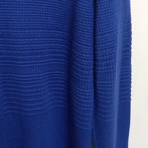 Calvin Klein Royal Blue Tunic Sweater Acrylic Cawl Neck - Picture 10 of 12